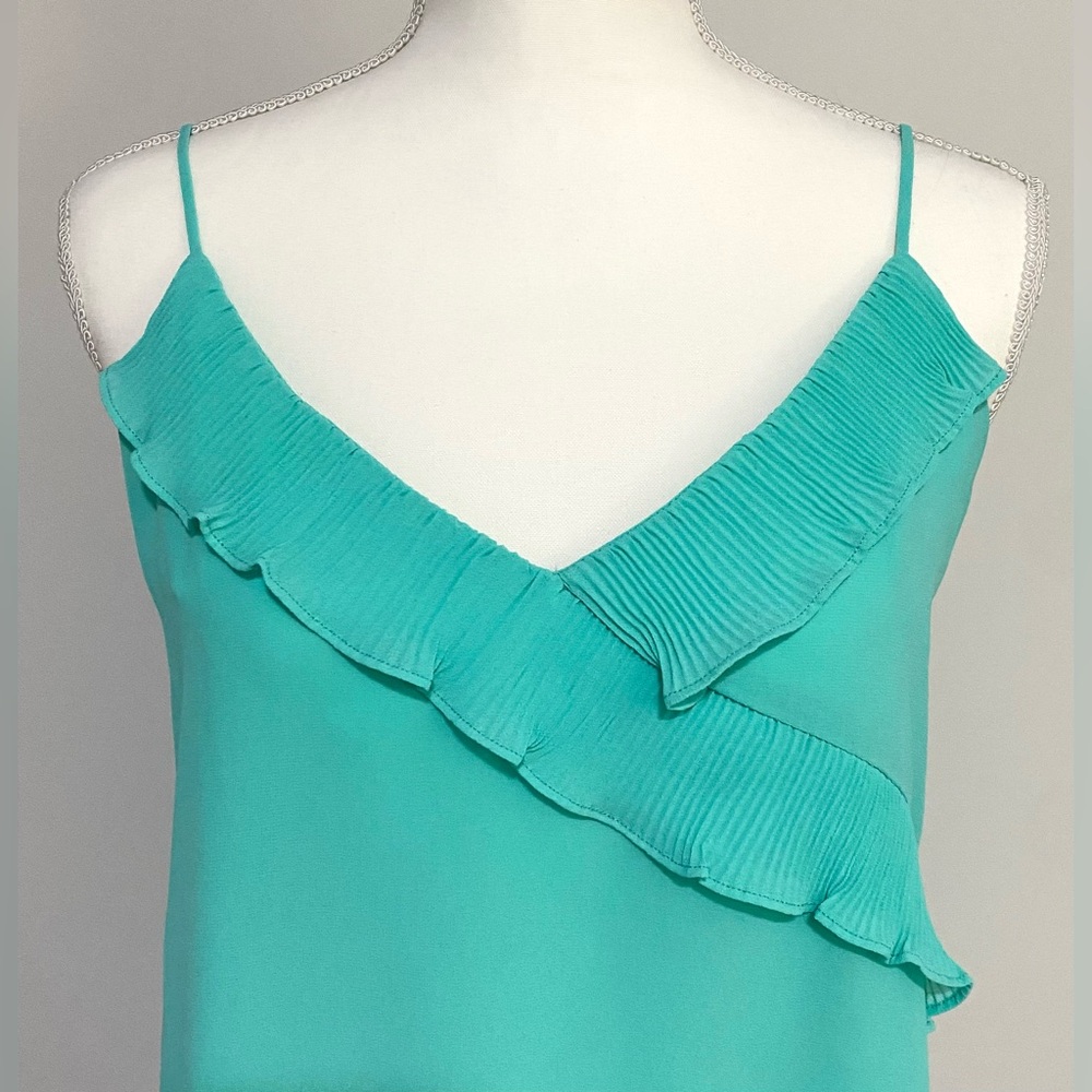 Naked Zebra Womens S Mint Green Cami Tank Top Boho Fall Festival Coastal Preppy - Picture 3 of 12